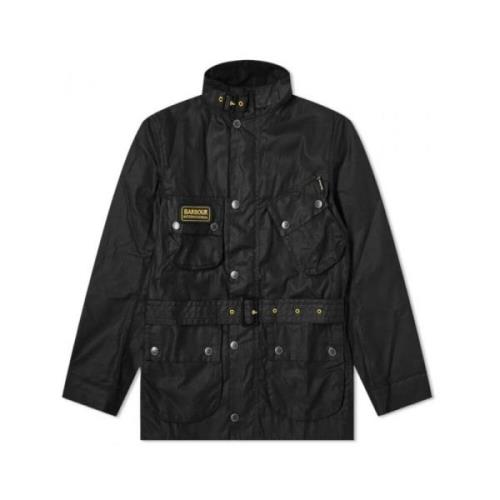 Barbour Slim International Vaxjacka Black, Herr