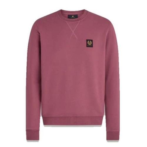 Belstaff Klassiskt Logo Sweatshirt Mulberry-S Purple, Herr