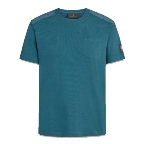 Belstaff Modern Racing Tee med Phoenix Patch Blue, Herr