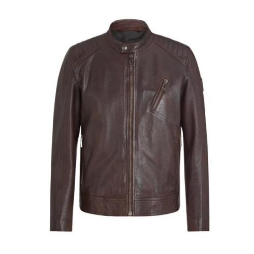 Belstaff Ebony Café Racer Skinnjacka Brown, Herr