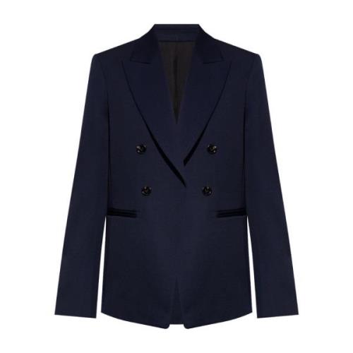 Bottega Veneta Blazer med spetsiga slag Blue, Dam