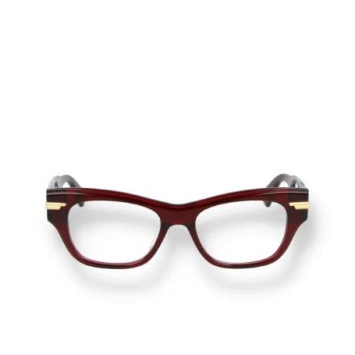 Bottega Veneta Röda Cat Eye Acetatglasögon Red, Unisex