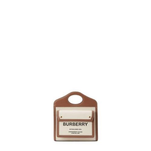 Burberry Innovativ Canvas Handväska Brown, Dam