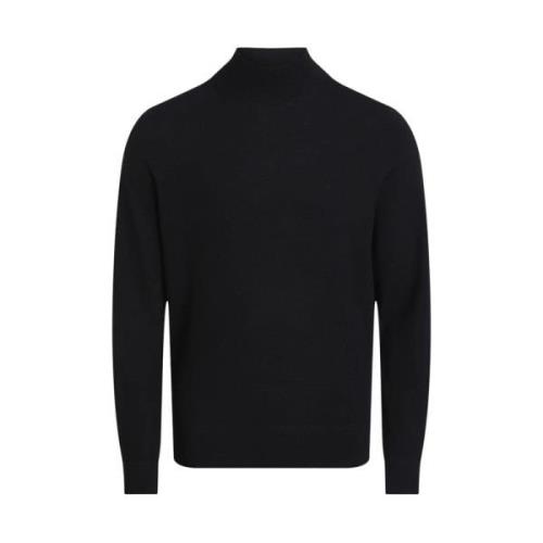 Calvin Klein Texturerade Turtleneck Tröjor Black, Herr