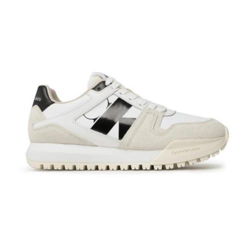 Calvin Klein Originalt Design Snörning Låg-Top Sneakers White, Unisex