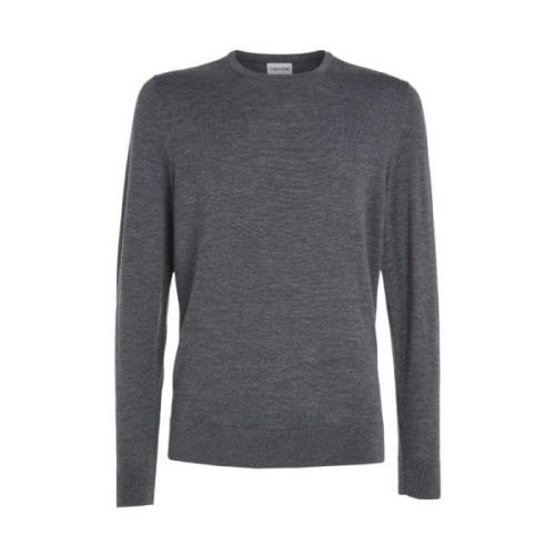 Calvin Klein Casual O-Neck Jumpers Gray, Herr