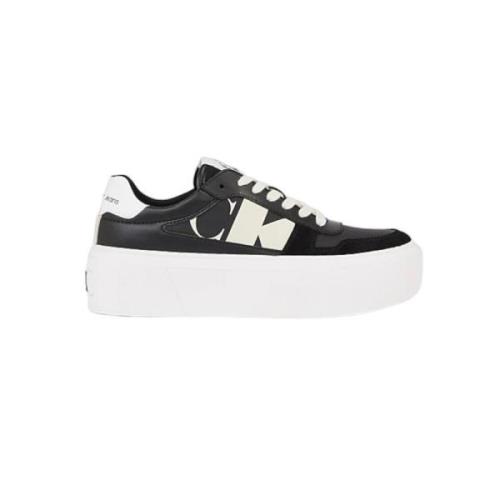 Calvin Klein Moderna Flatform Sneakers Black, Dam