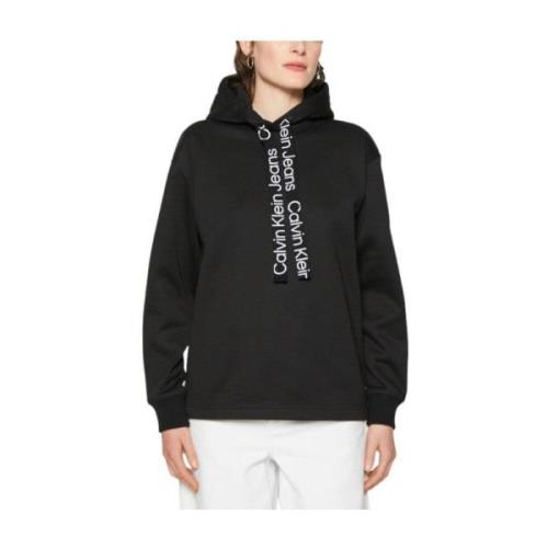 Calvin Klein Modern Logo Dragsko Sweatshirt Black, Dam