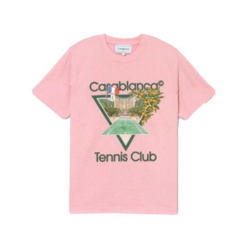 Casablanca Tennis Club Icon Rosa T-Shirt Pink, Herr