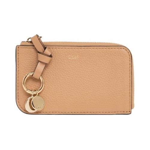 Chloé Alphabet Läder card case Brown, Dam