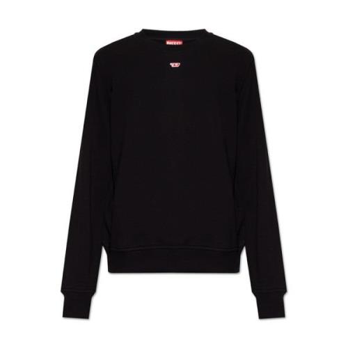 Diesel Svart Crewneck Logo Sweatshirt Black, Herr