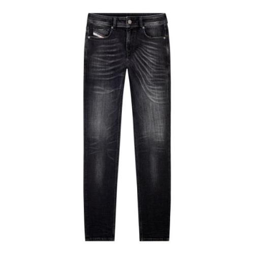 Diesel Punk Rock Slim-Fit Svarta Jeans Black, Herr