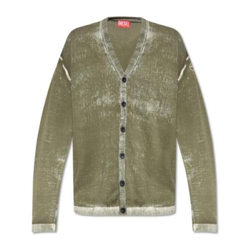 Diesel K-Larence-Cardigan-B kofta Green, Herr