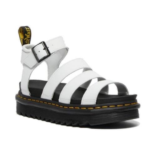 Dr. Martens Platta Slide Sandaler med 3-Bältesdesign Black, Dam