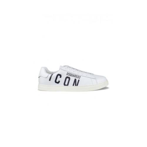 Dsquared2 Vita Läder Låga Sneakers White, Herr