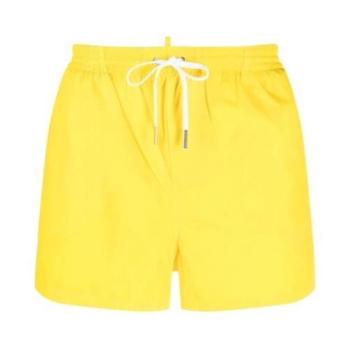 Dsquared2 Icon-print Badshorts Yellow, Herr