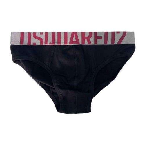 Dsquared2 Svarta Briefs med Logoband Black, Herr