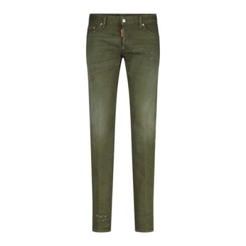 Dsquared2 Slim-fit Paint Splatter Jeans Green, Herr