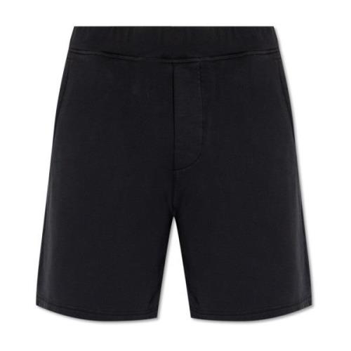 Dsquared2 Bomullsshorts med logotyp Black, Herr