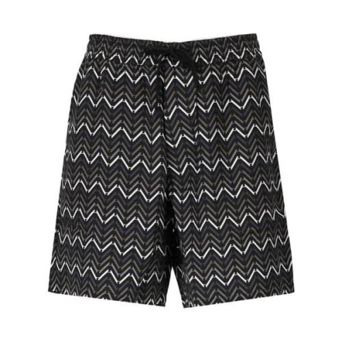 Emporio Armani Multifärgade Bermuda Shorts Black, Herr