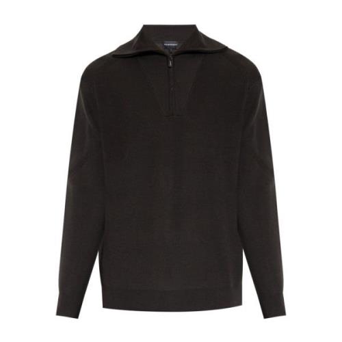 Emporio Armani Ull turtlenecktröja Black, Herr