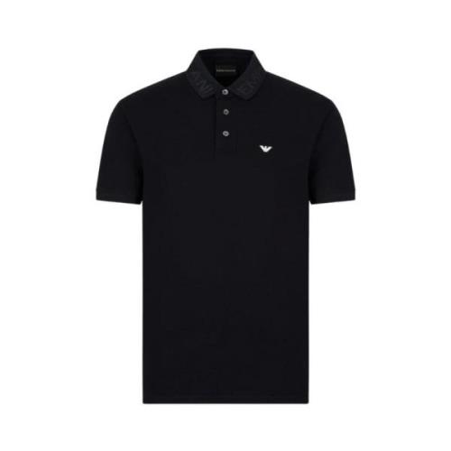 Emporio Armani Klassisk Polo Tröja för Män Black, Herr