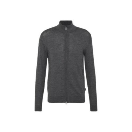 Emporio Armani Dragkedja Sweatshirt Gray, Herr