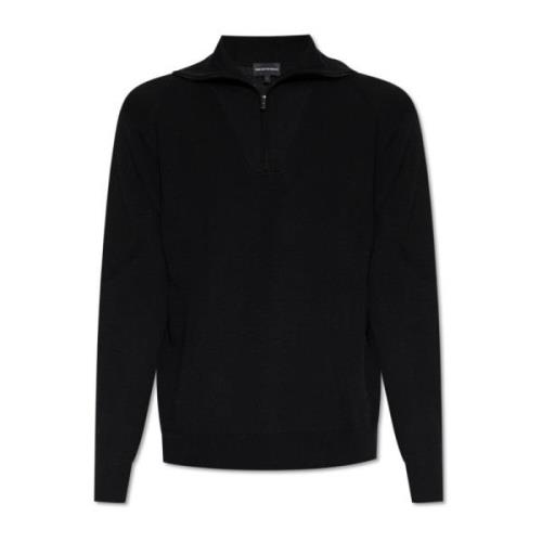 Emporio Armani Ull turtleneck tröja Black, Herr