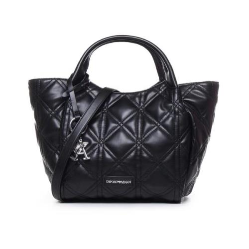 Emporio Armani Svarta Armani Väskor, Bomull-Elastan Blandning Black, D...