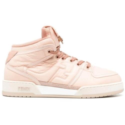 Fendi Präglade höga sneakers Pink, Dam