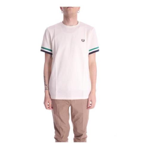 Fred Perry Beige Logotyp T-shirt för Män Beige, Herr