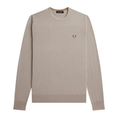 Fred Perry Sportiga Merinoulltröjor Gray, Herr