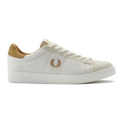 Fred Perry Mesh Nubuck Snow White Sneakers White, Herr