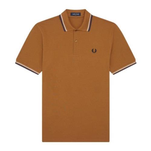 Fred Perry Klassisk Laurel Crown Polo Shirt Brown, Herr