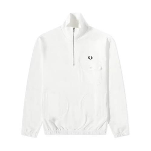 Fred Perry Ikonisk Halv Zip Tröja med Trattkrage Multicolor, Dam