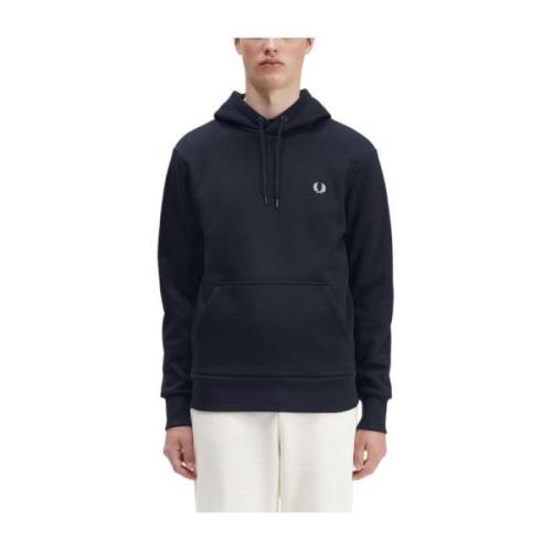 Fred Perry Klassisk huvtröja med sportig detalj Blue, Herr