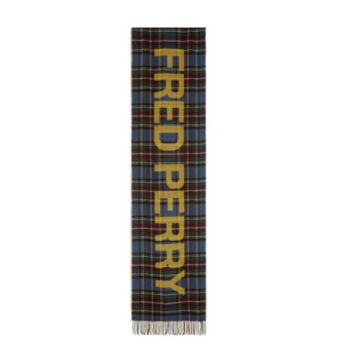 Fred Perry Oversized Tartan Halsduk - Autentisk Grafisk Stil Red, Dam