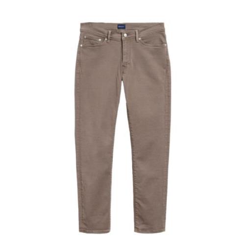 Gant Stretchy Slim-Fit Jeans Brown, Herr