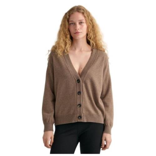 Gant Knäppt Ullväst Beige, Dam