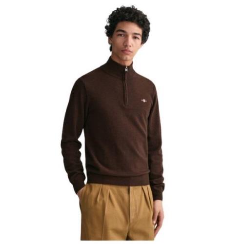 Gant Ultra Tun Ull Halv-Zip Tröja Brown, Herr