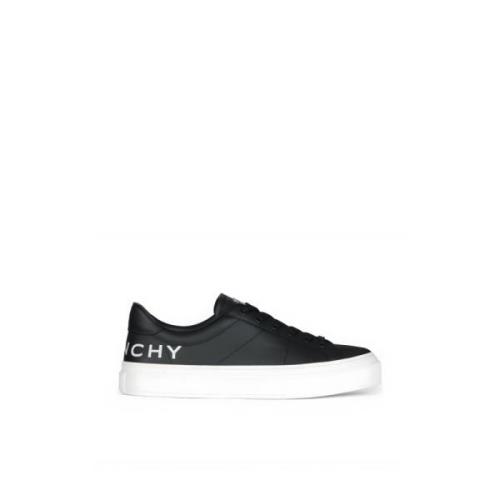 Givenchy City Sport Svarta Läder Sneakers Black, Herr