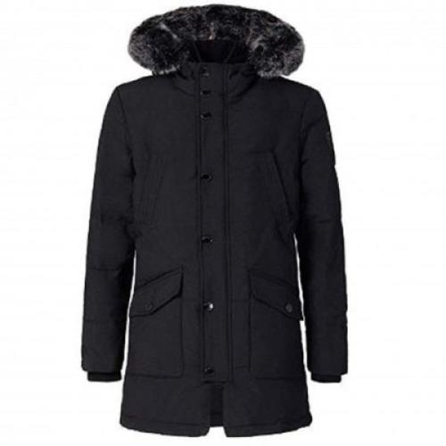 Guess Herr M84L40 Parka, Håll dig varm och stilfull Black, Herr