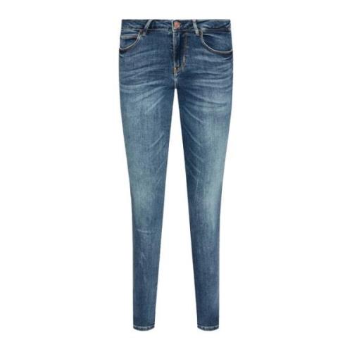 Guess Stretchiga Skinny Jeans i Bomull - Medium Denim Blue, Dam