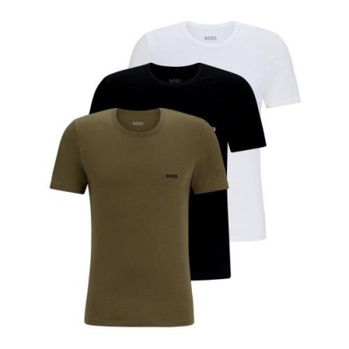 Hugo Boss 3-Pack Bomull Jersey Logo Intima T-shirts Multicolor, Herr