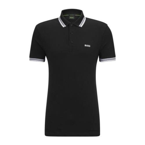 Hugo Boss Herr Polo med Detaljer och Kontrast Logo Modell 50469055 Pad...