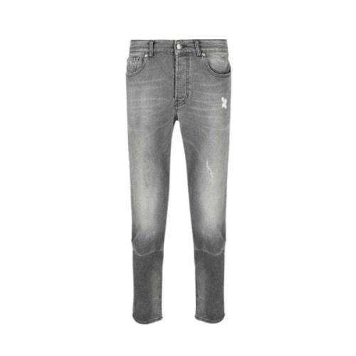 John Richmond Italienska Slim-fit Jeans Gray, Herr