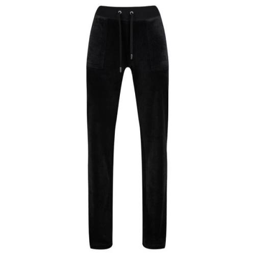 Juicy Couture Klassiska Velour Del Ray Sweatpants Black, Dam