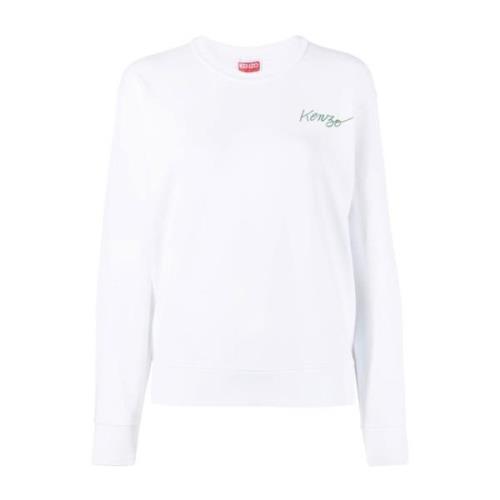 Kenzo Mysig Jersey Sweatshirt för Kvinnor White, Dam