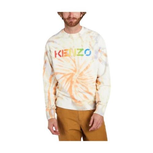 Kenzo Regnbåge Tie Dye Sweatshirt Multicolor, Herr