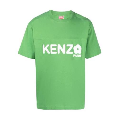 Kenzo Boke Flower Logo Print T-tröja Green, Herr